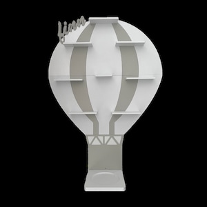 Hot air balloon white/light gray - personalized - suitable for Tonie figures Tonie&#39;s Toniebox