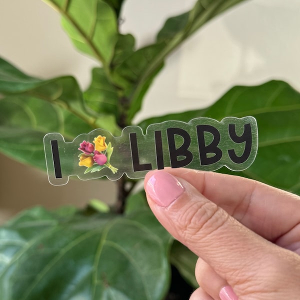 I Love Libby Clear Sticker, Local Library Sticker, Clear Bookish Sticker, Reading Sticker, Kindle Sticker