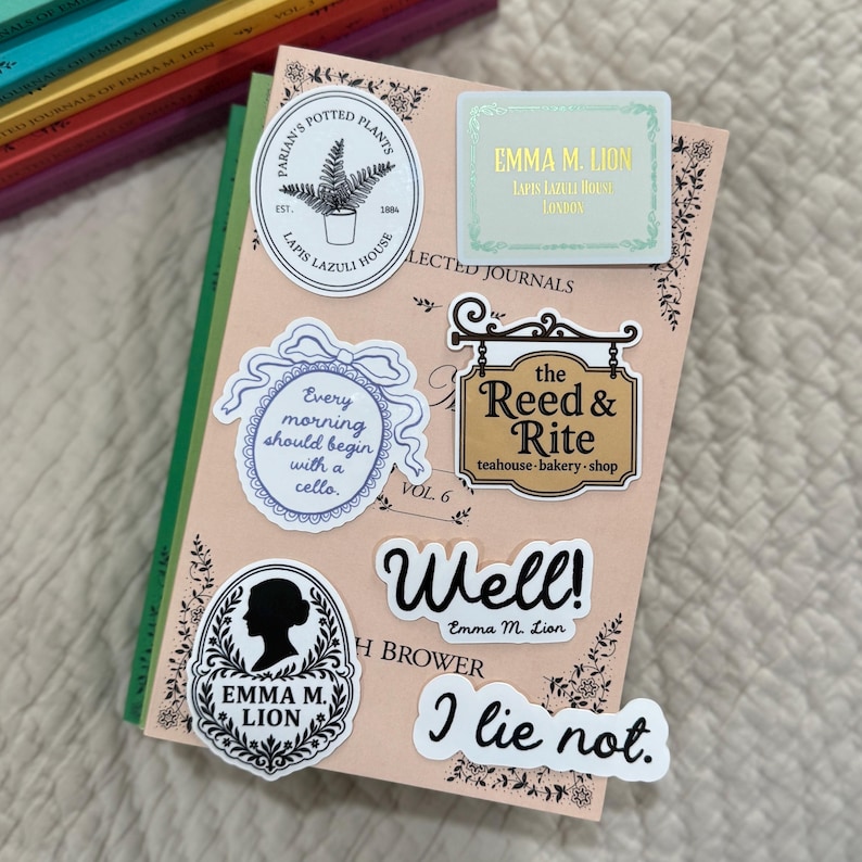 Emma M Lion Calling Card Matte Metallic Sticker image 9