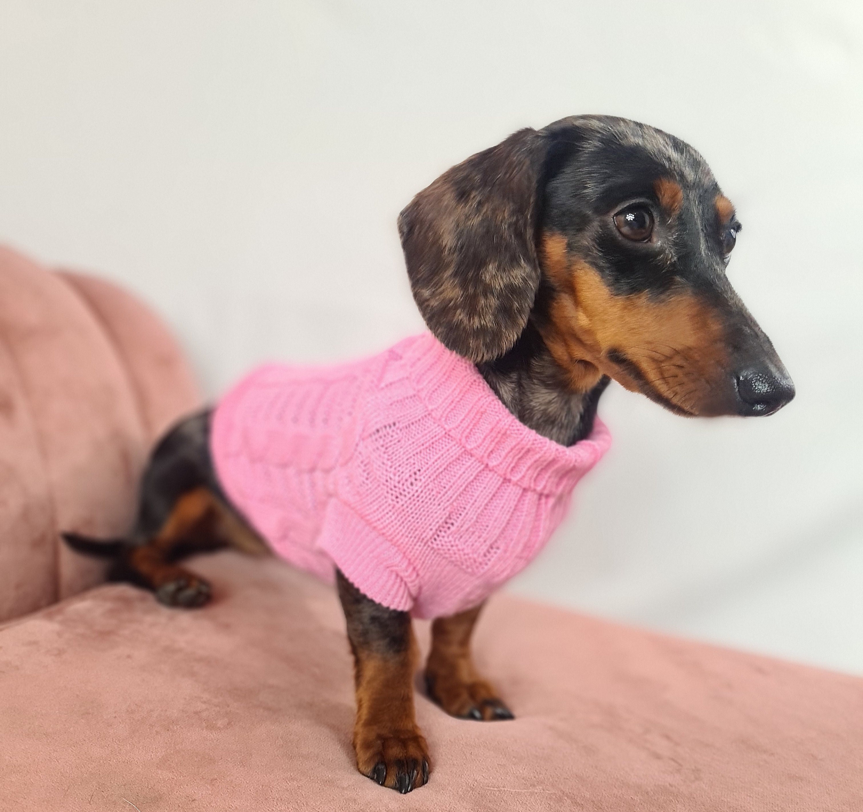 Pink Knit Dog Jumper - Etsy