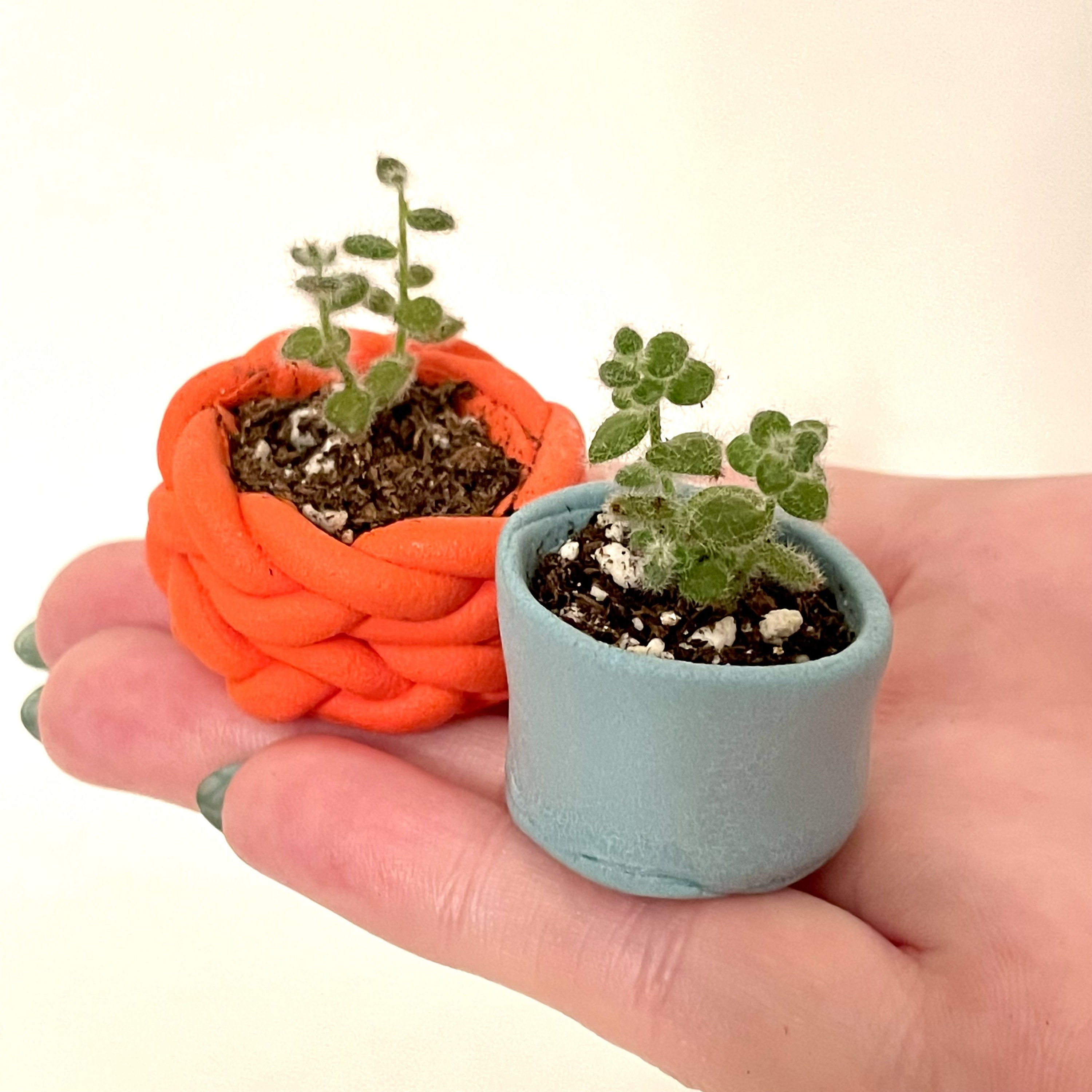 Miniature Clay Pots Handmade Pots Flower Pot Mini Etsy