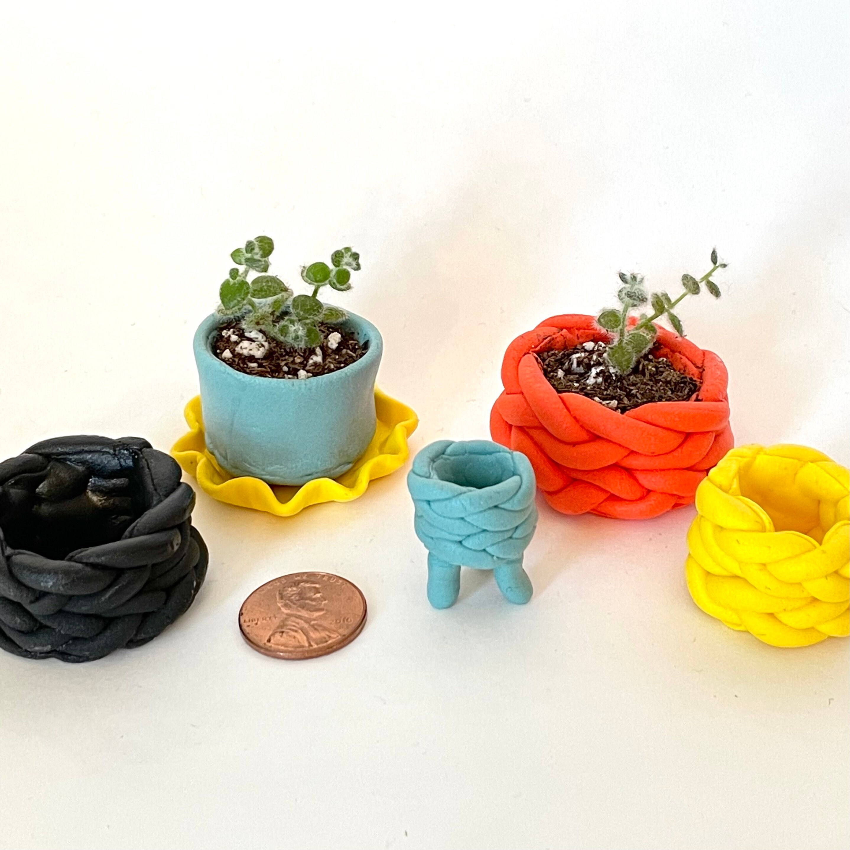 Miniature Clay Pots Handmade Pots Flower Pot Mini Etsy