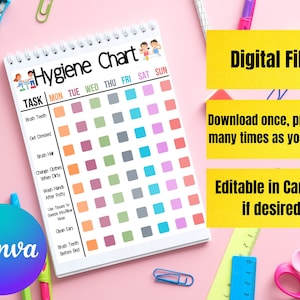 Hygiene Chart Special Needs, Hygiene Chart, Hygiene Worksheets