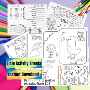 VBS Activities Sunday School Activity Pages For Church Bible Coloring Pages Children Vacation Bible School Bible Camp