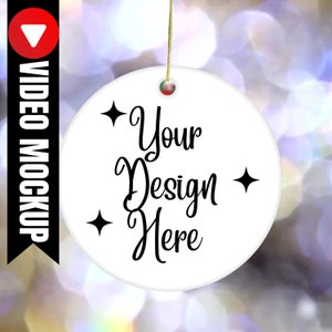 Christmas Ornament Video Mockup, Ceramic Ornament Mockup, Ornament Mock-Up, Video Mockup