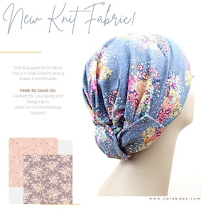 Comfort Knit CareKap Floral Head Covering Head Scarves Hair Wrap . Adjustable Mitpachat Tichel Hijab Modesty Head Scarf Chemo Alopecia Cap