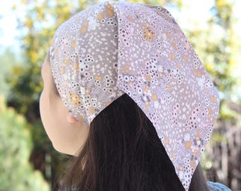 Adjustable Cotton Kerchief Headband: Vintage Inspired Hair Bandana