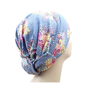 Knit Floral Head Covering Head Scarves Hair Wrap . Adjustable Mitpachat Tichel Hijab Modesty Head Scarf Chemo Alopecia Cap