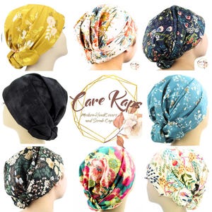 CareKap Floral Head Covering Head Scarves Hair Wrap . Adjustable Mitpachat Tichel Hijab Modesty Head Scarf Chemo Alopecia Cap