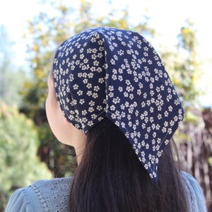 Retro Kerchiefs Adjustable  Hair Bandana Cottage Core Headscarf Triangle Head Scarf Bandana Women's Hair Accessories