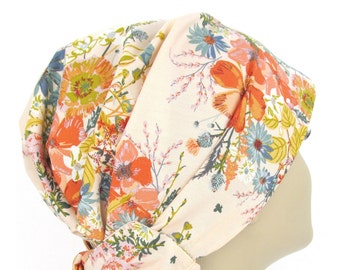 Couvre-chef floral CareKap, foulards et foulards. Mitpachat réglable Tichel Hijab Foulard modestie Bonnet chimio alopécie