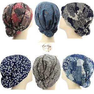 Traditional Japanese Textile Women&#39;s  Modern Headwrap | Luxury Hair Scarf |  Modesty Head Covering | Mitpachat Tichel Hijab Headwrap