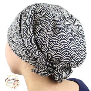 Japanese Hair Wrap, Adjustable Turban, Tichel, Head Scarf, Hair Covering, Chemo Head Covering, Modesty Head Cover, Hat Cap