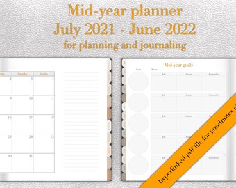 Mid-year digital planner 2021-2022
