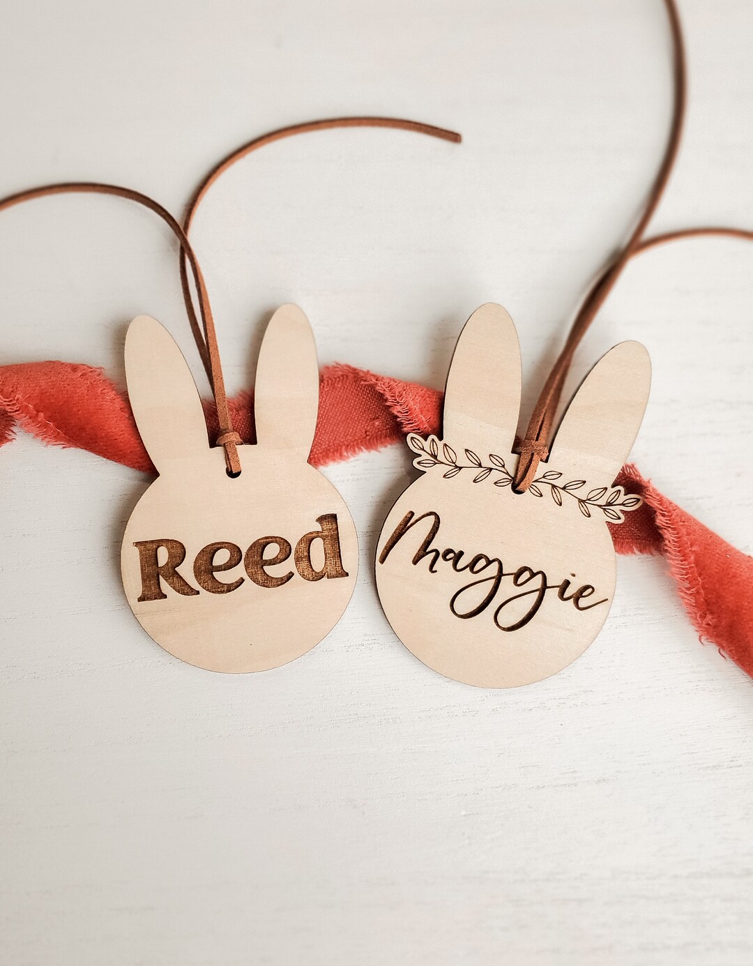 Wood Easter Basket Bunny Tag Bunny Head Tags Easter Name Bucket Tags ...