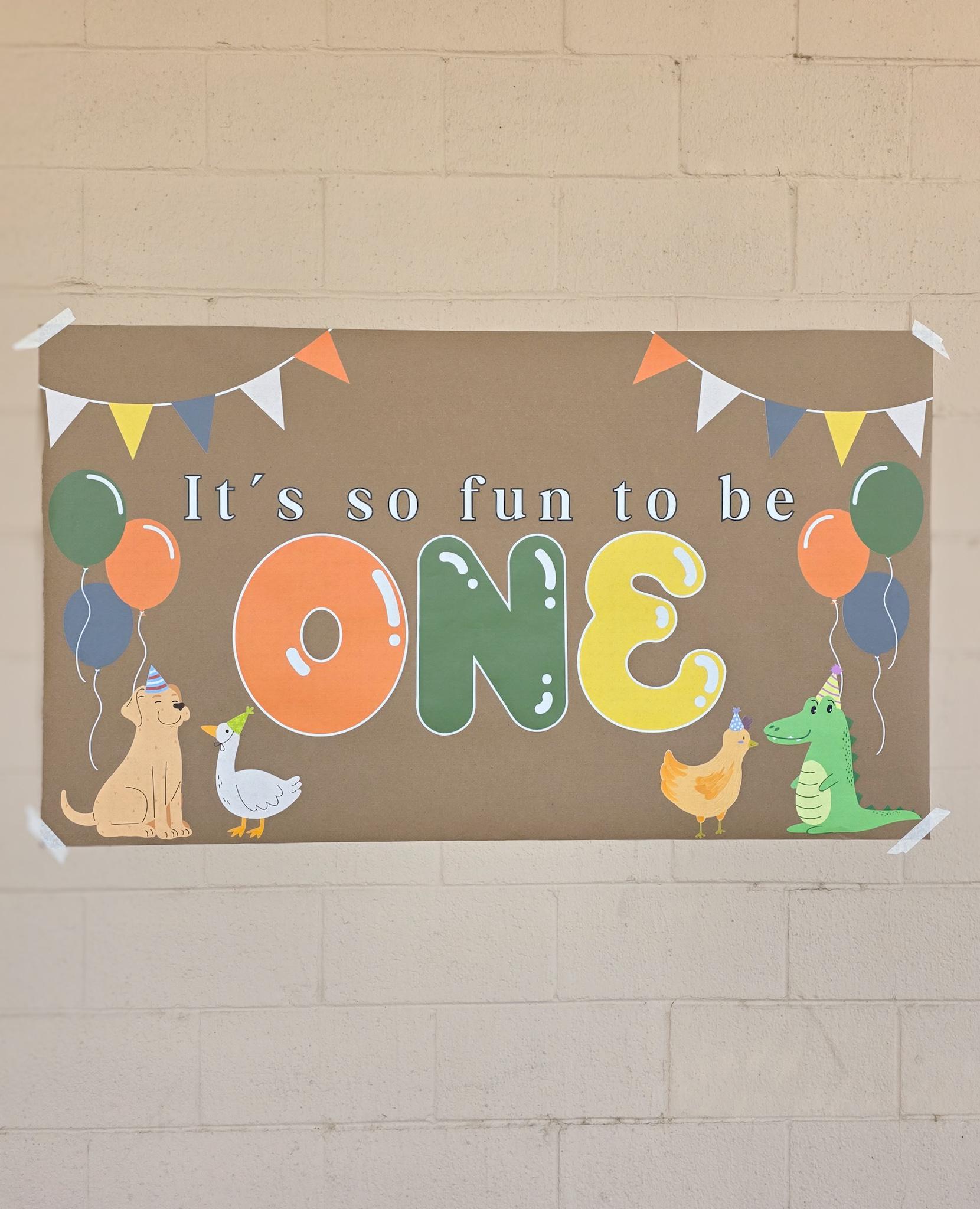 Custom Banner, Printed Butcher Paper Banner, Personalized Party Decor, Event Banner, Printed Banner, Personalized Banner, Silly Animal Theme