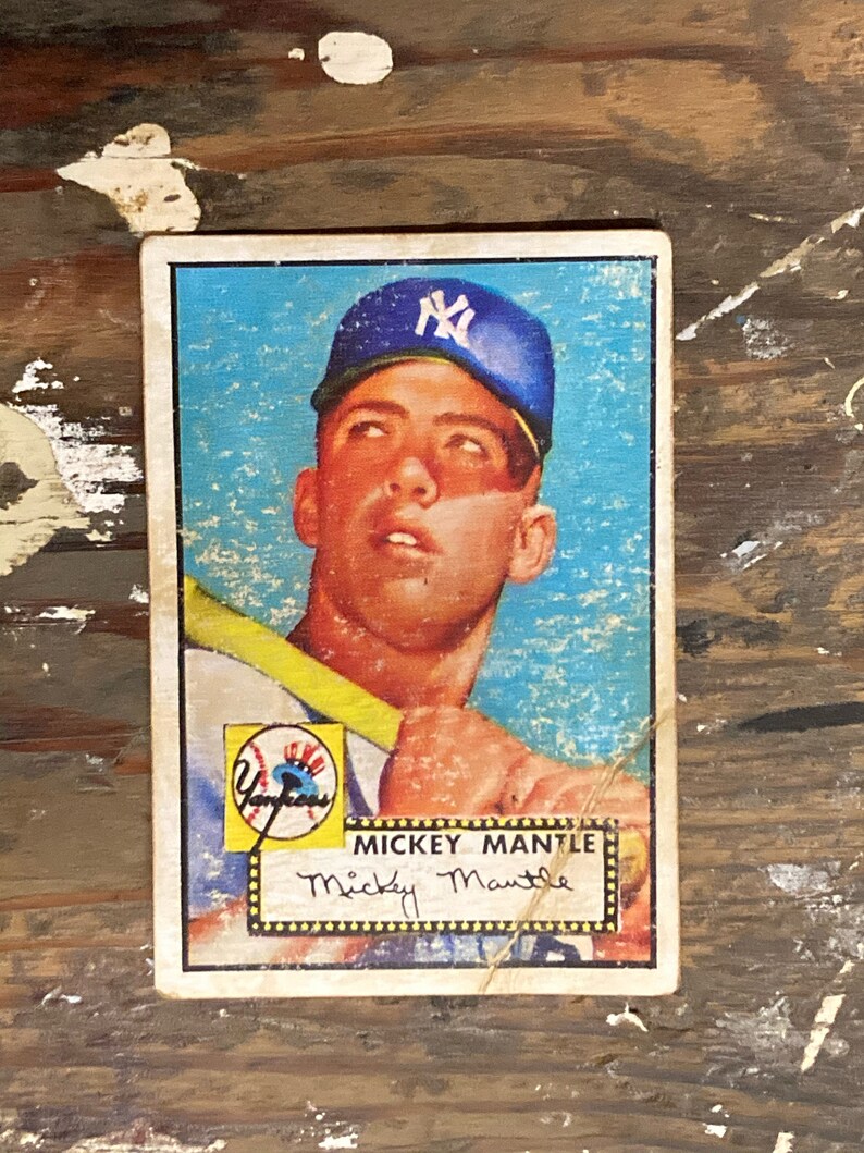 1952 Topps Mickey Mantle 311 Rookie / Custom Handaged Etsy