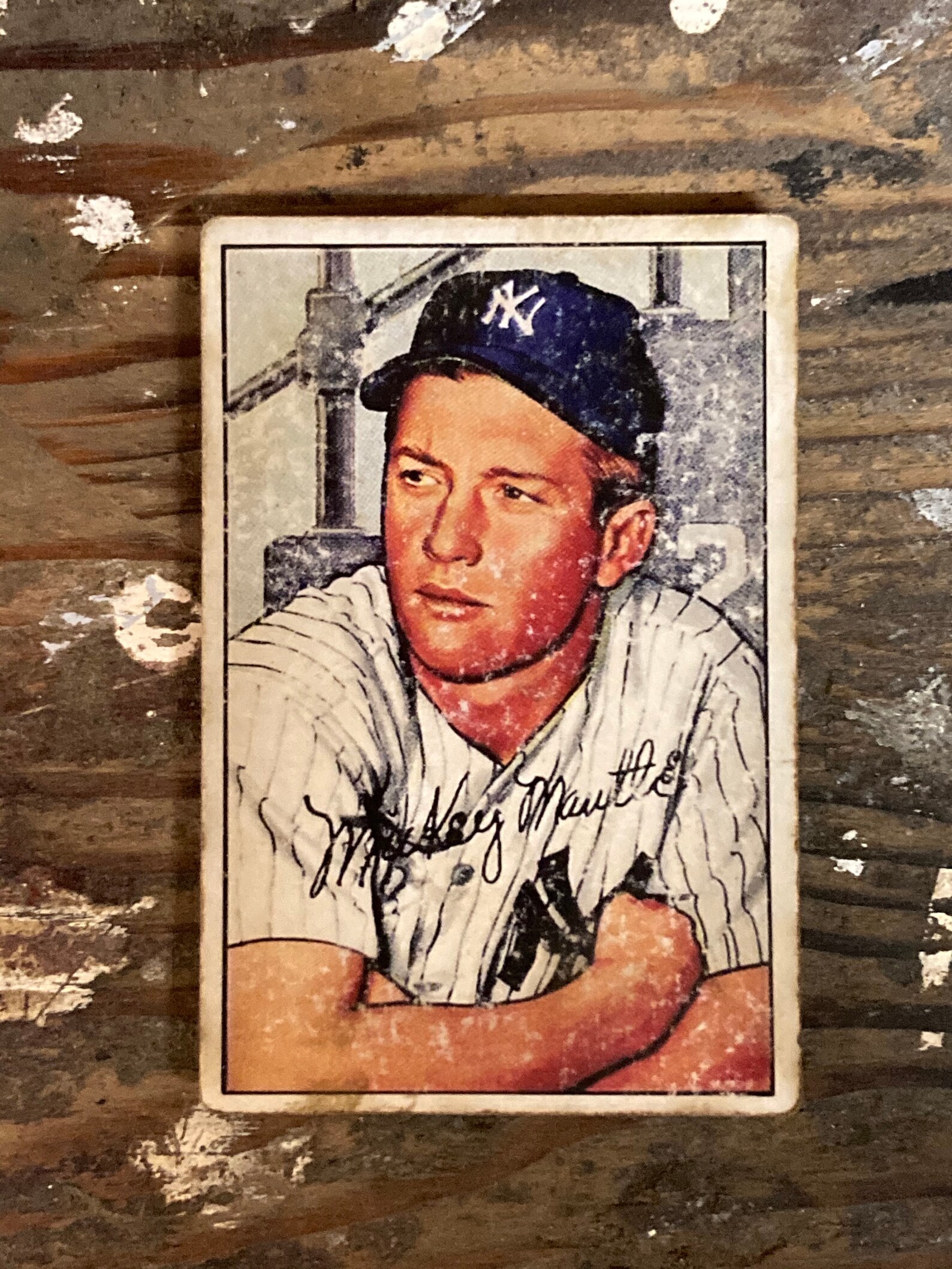 1952 Bowman Mickey Mantle 101 Rookie / Vintage Aged Reprint Etsy France
