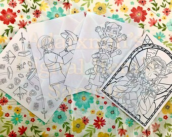 Download Zelda Coloring Pages Etsy