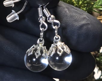 Pools of light 10mm sterling silver Earrings