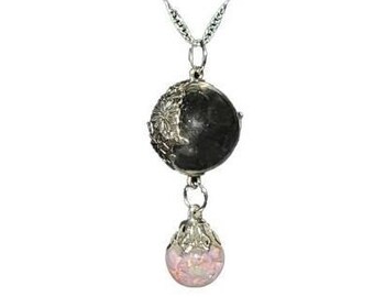 Vintage pools of light Quartz rock Crystal Pendant/Necklace floating opal sterling