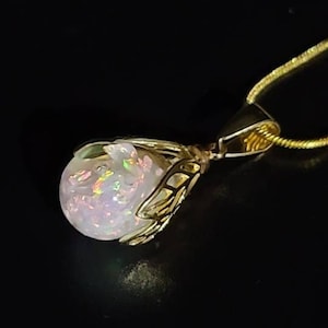 Australian floating opal necklace