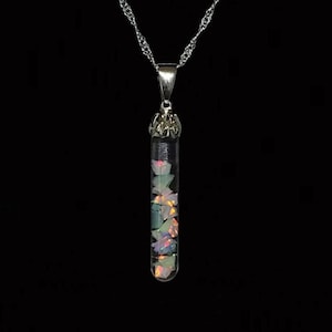 Australian Floating opal necklace Sterling