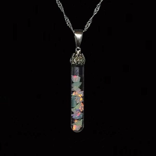 Australian Floating opal necklace Sterling