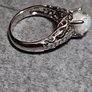 Floating Opal Ring Sterling Silver - Etsy