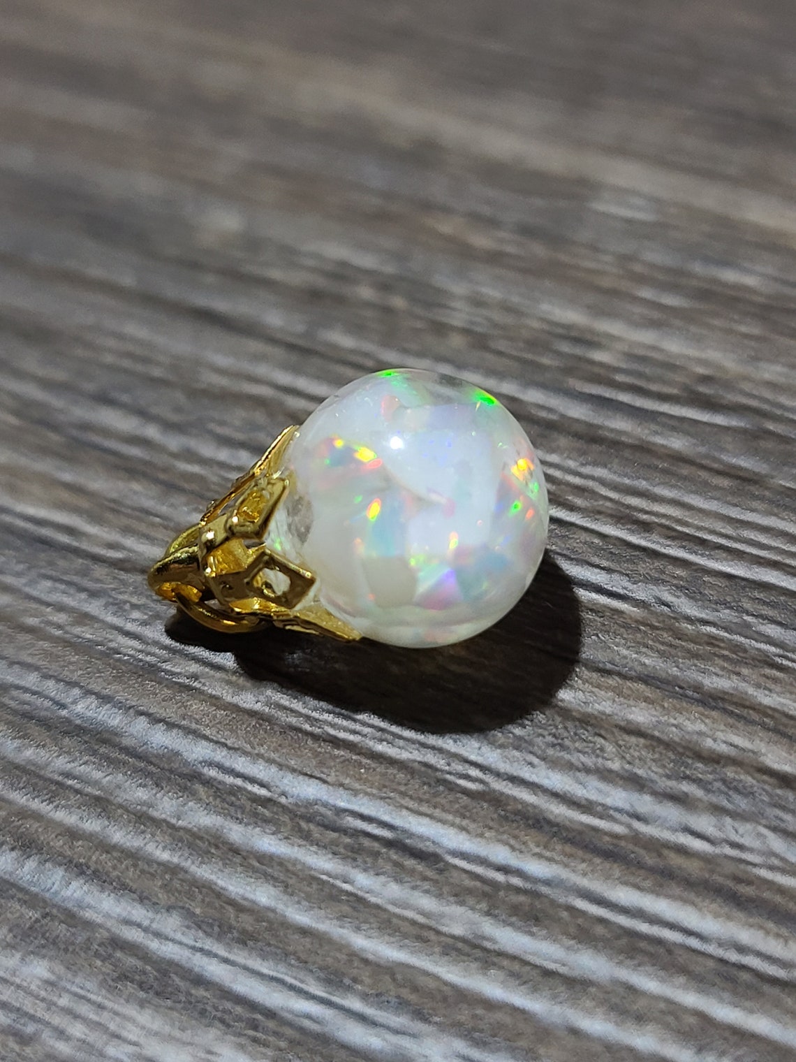 10mm Australian opal charm Floating opal | Etsy