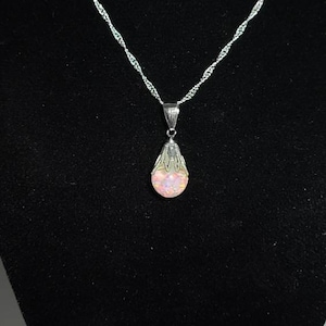 Australian floating opal necklace