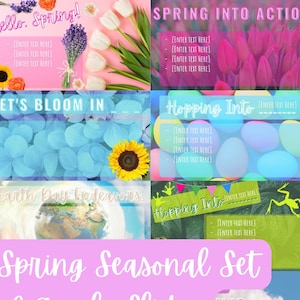 Editable Spring Classwork Slide Template, Google Slides Template , PowerPoint Template, Teacher Resources, Spring Classroom Decor
