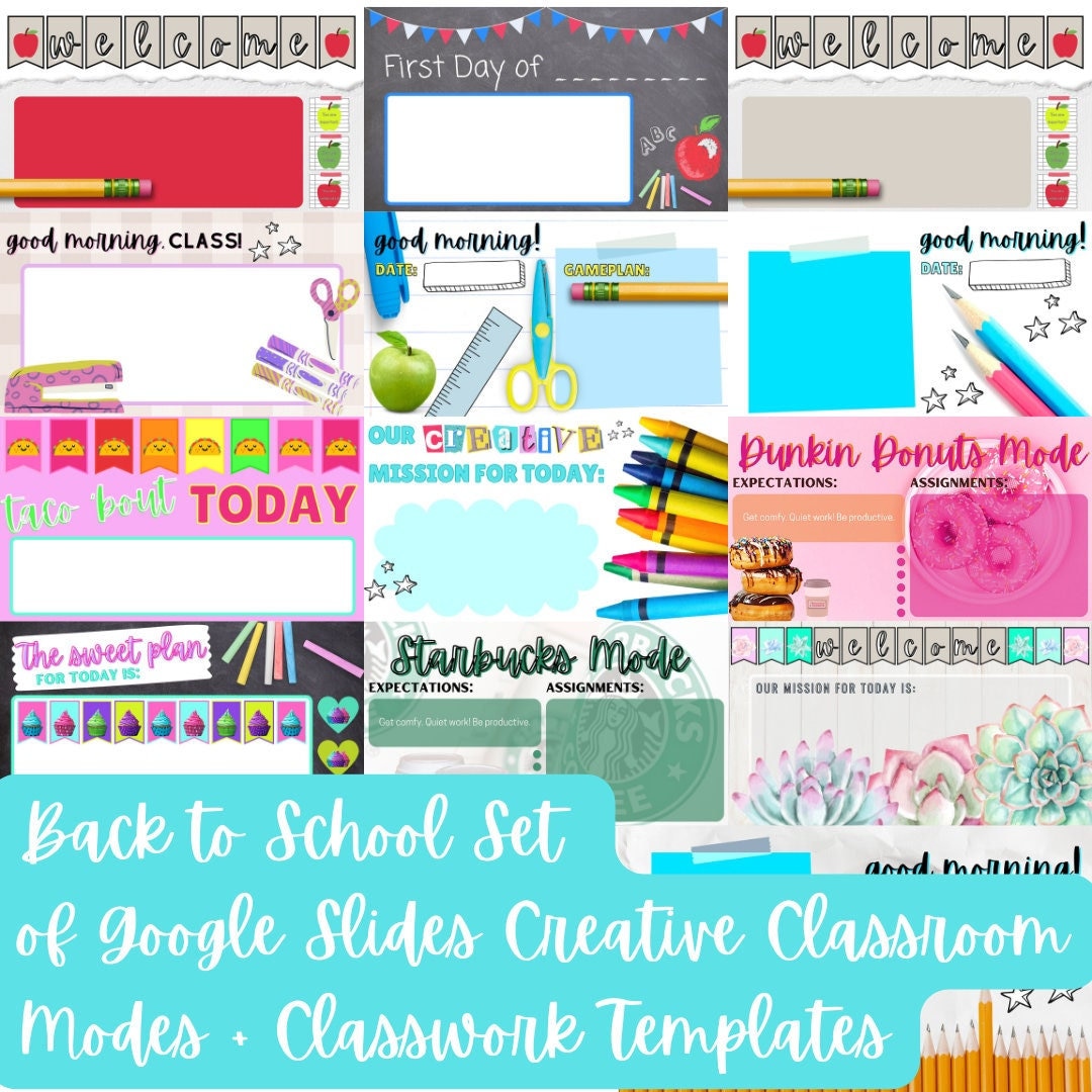 Back to School Google Slides Creative Classroom Modes + Classwork ...