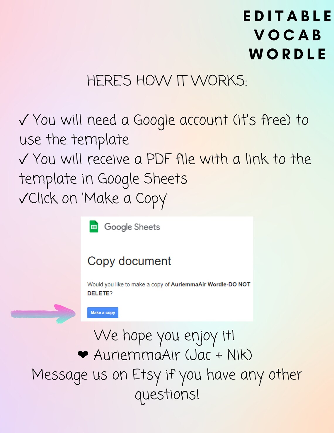 Editable Wordle Template Editable Wordle Vocab For Students Etsy