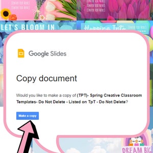 Editable Spring Classwork Slide Template, Google Slides Template ...