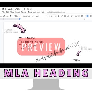 Conjunto de gráficos de anclaje de encabezados MLA, formato MLA, imprimibles para profesores de inglés, lección de inglés primaria, recursos para profesores imagen 6
