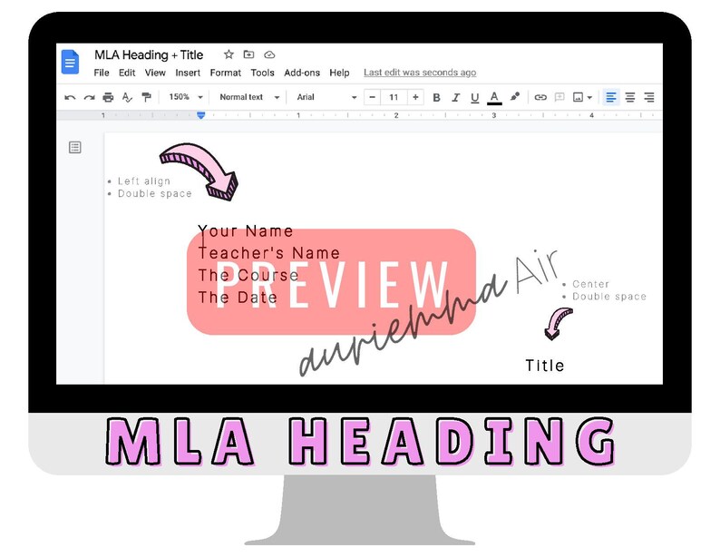 Conjunto de gráficos de anclaje de encabezados MLA, formato MLA, imprimibles para profesores de inglés, lección de inglés primaria, recursos para profesores imagen 6