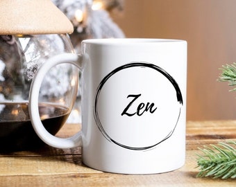 Zen Mug: Yoga Gift, Zen Designs