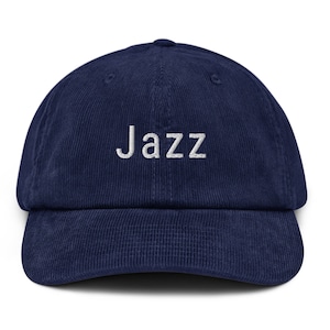 Jazz Corduroy Hat, Gift For Jazz Lovers,Jazz Embroidery Hat,Handmade Jazz Cap,Jazz Prints,Jazz Cap,Jazz Music,Jazz Musician,Jazz Fan Gift,