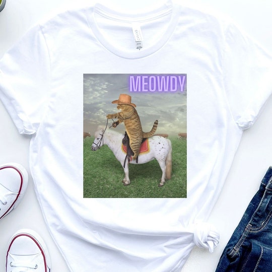 Lustige Katzen, Meowdy Meme T-Shirt