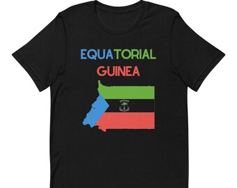 Equatorial Guinea T-shirt, Equatorial Guinea Gifts,Equatorial Guinea Gift,Flag And Map T-Shirt,Flag Map Clothing,Tourist Gift,Holiday Gift,