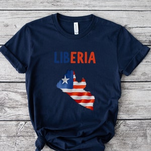 LIBERIA T-shirt,Liberia Gift,Liberia Flag and Map,Liberia Gifts,Liberian Roots,Liberia Holiday,Liberian Birthday,Liberian Gift,Flag Map
