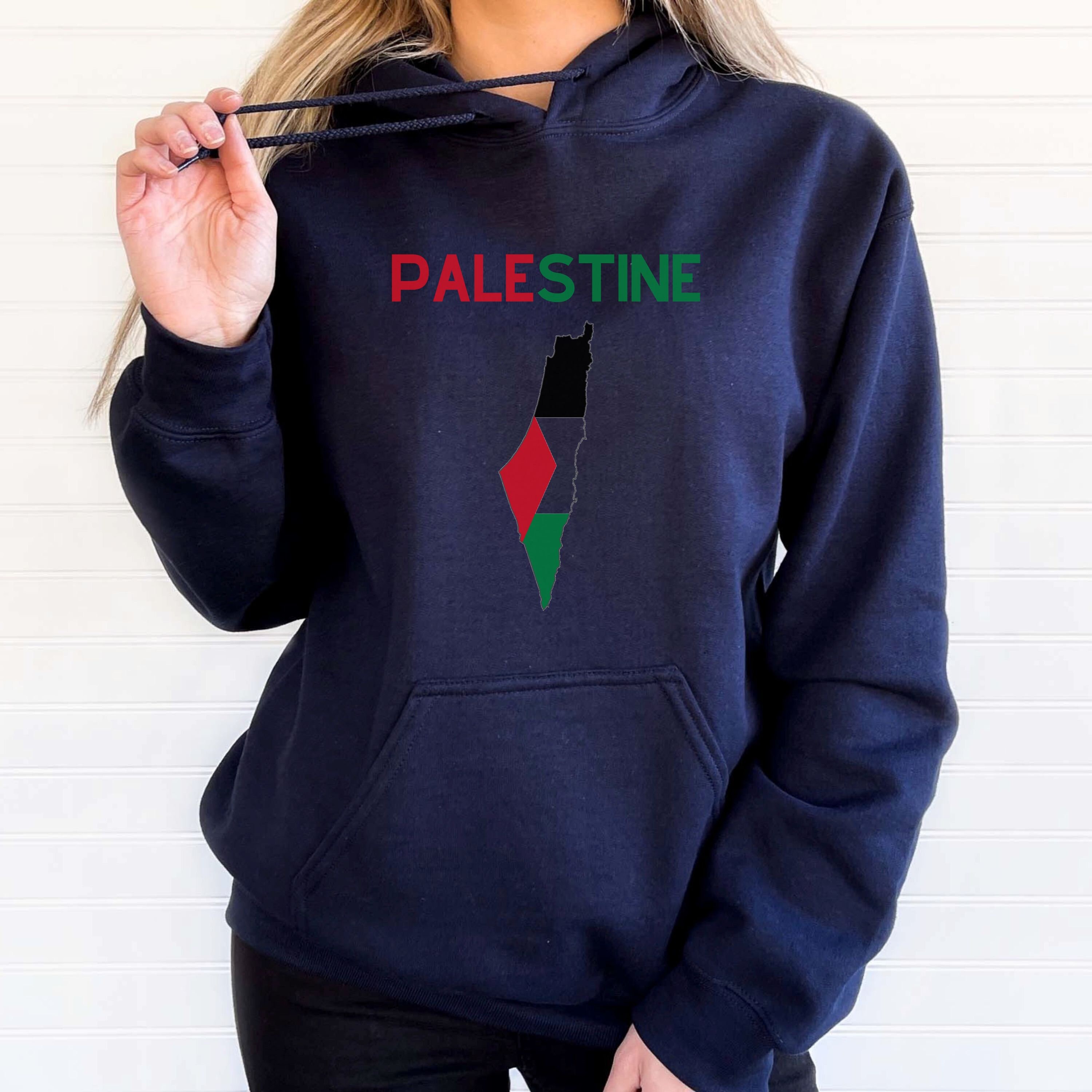 Palästina Flagge Hoodie - Patriotischer Pullover Mit Betenden Händen Design
