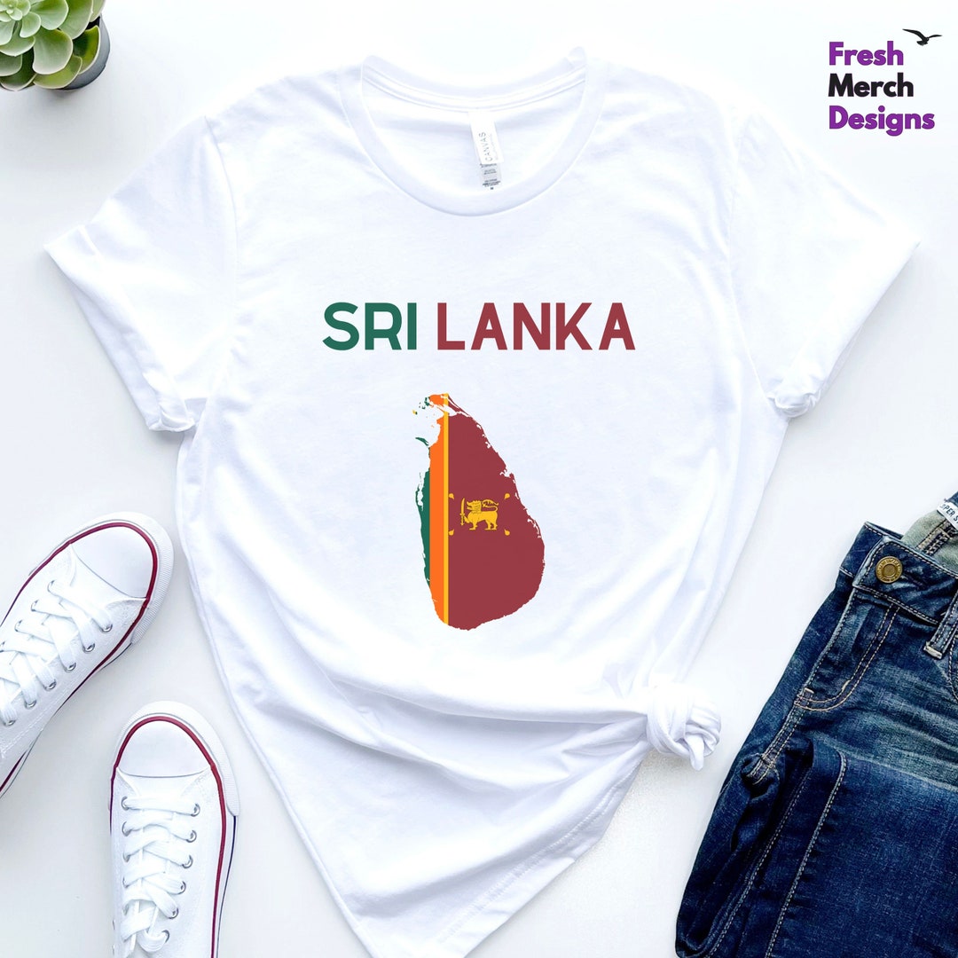 Sri Lanka Tshirt,sri Lanka Gift,tourist Gifts,flag and Map Design,flag
