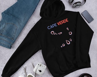 Cape Verde Map Hoodie: Travel Souvenir Gift