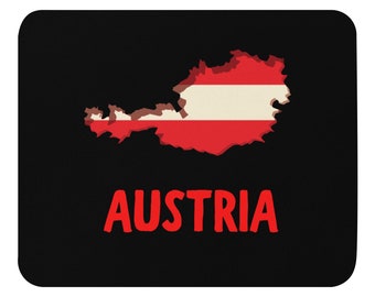 AUSTRIA Mousepad, Austria Gift,Austria Flag and Map,Austrian Birthday, Custom Mouse Pad,Cute Mouse Pad,Home Office,Large Mousepad,Flag Gift