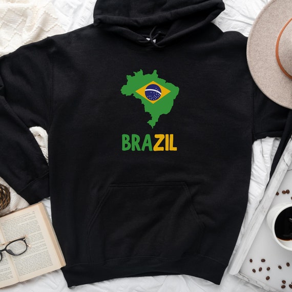 Brazil Hoodie,brazil Gift,brazil Clothing,flag Map Clothing