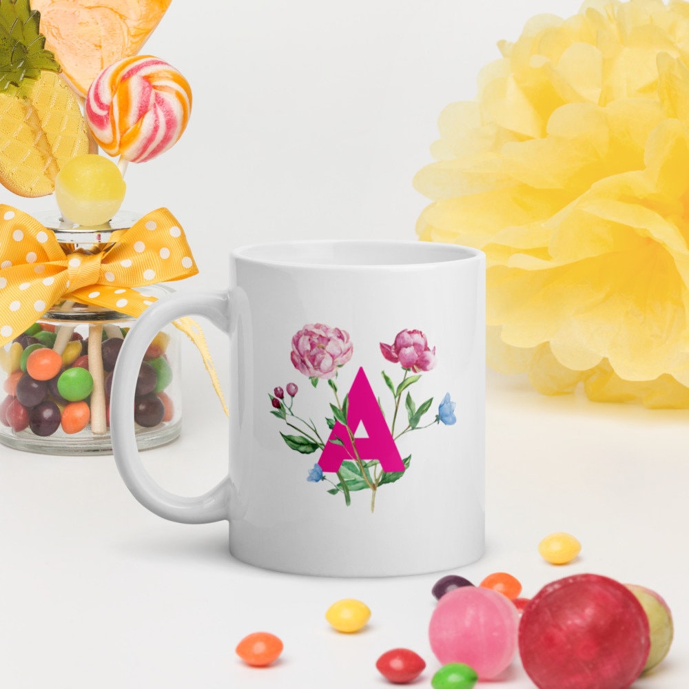A Personalized Coffee Mug Personalized Initial Coffee Cup Etsy