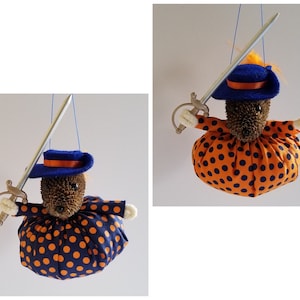 University of Virginia (UVA) Cavalier Teasel Ornaments, handmade in Virginia (USA) by TeaselTown Ornaments