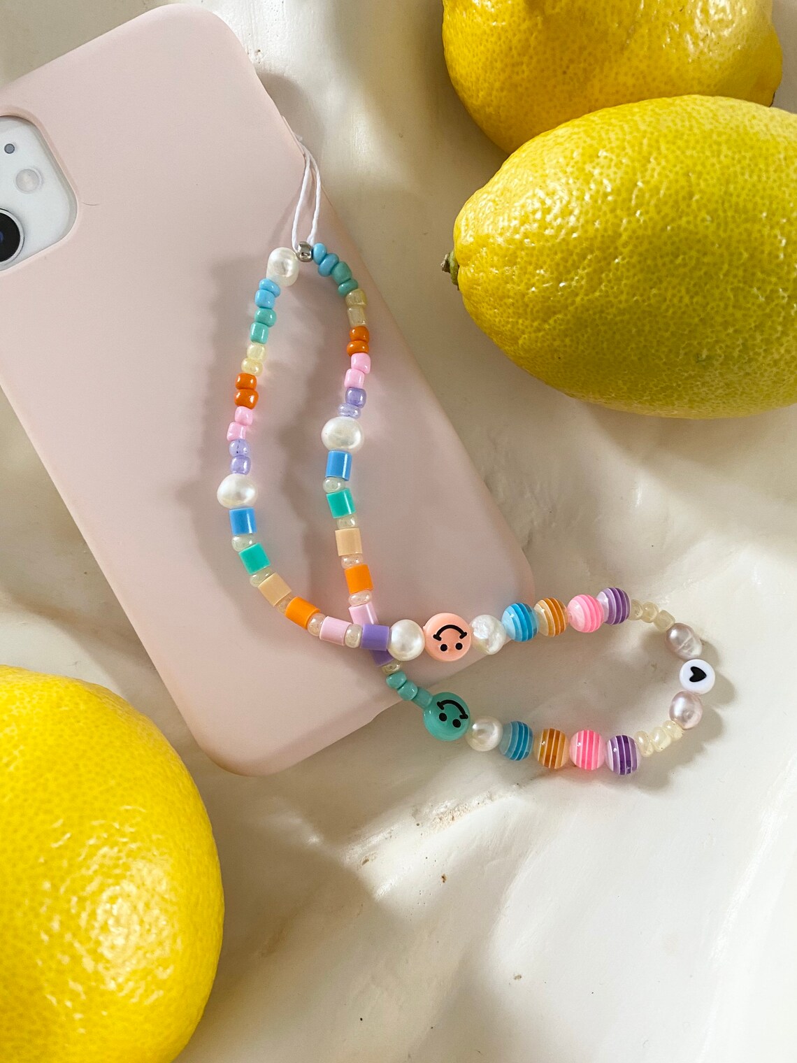 Beaded phone strap / bracelet / charm etsy